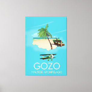 Toile Gozo, archipel maltais Affiche de voyage.