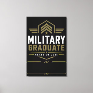 Toile Grade Militaire Personnalisé Diplômé 2026 Nom