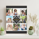 Toile Graduation 8 Photo Collage Black and Gold Custom<br><div class="desc">Chic Canvas Imprimer pour personnaliser pour votre diplômé. Le modèle photo est mis en place pour vous d'ajouter 8 de vos photos préférées de vos années d'études. Vos photos sont affichées en format carré / instagram dans un simple montage photo de style grille. "Graduate" est écrit à la main en...</div>