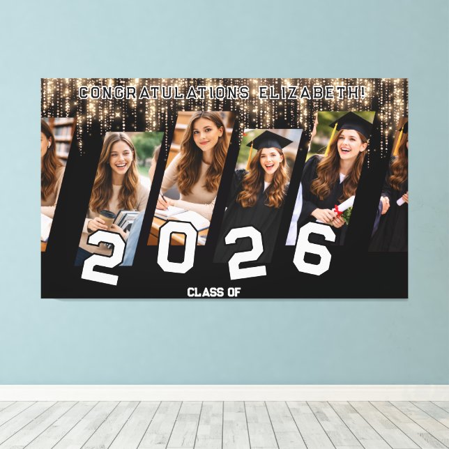 Toile  Graduation  Custom Canvas with Photo Collage (Insitu (Plancher de Bois))