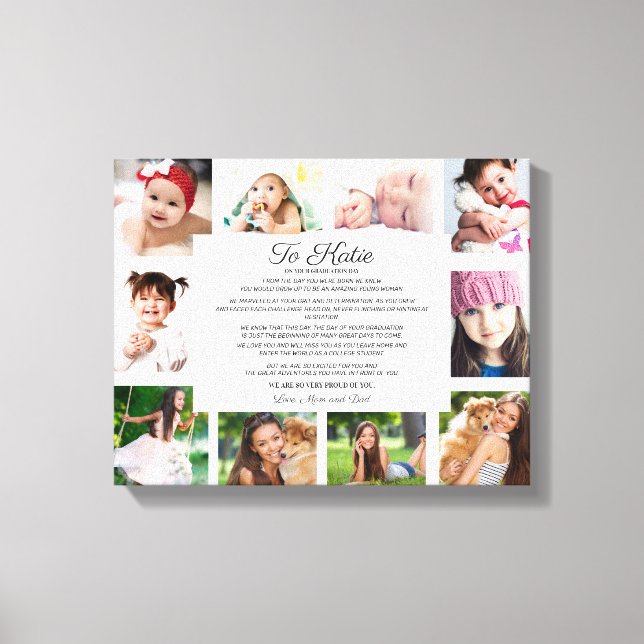 Toile Graduation Day 10 Photo À La Fille Sentimental (Recto)
