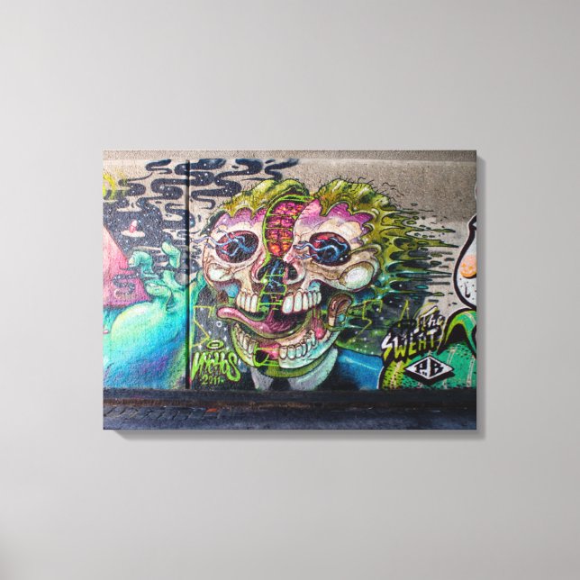 Toile Graffiti Crazy Type Horror Skull (Recto)