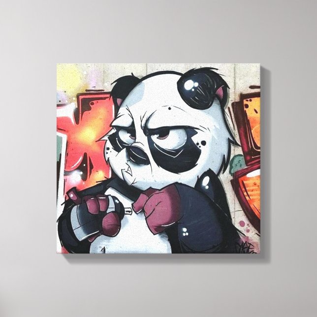 Toile Graffiti Panda Bear (Recto)