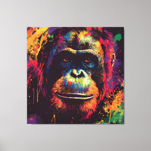 Toile Graffiti sauvage Gorille de la jungle urbaine