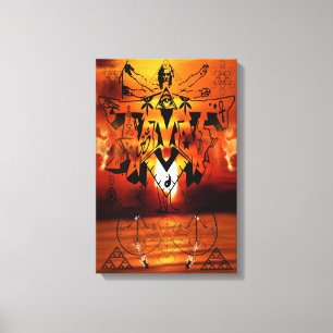 TOILE GRAFFITI SPIRITUEL CANVAS-ILLUMINATION DE DMT