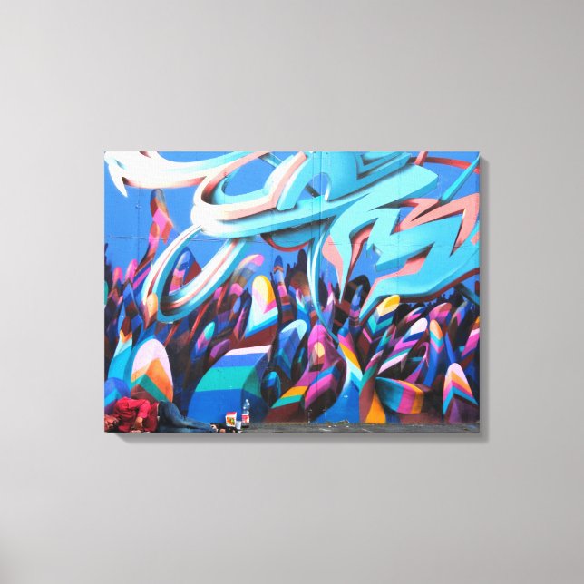 Toile Graffiti urbain coloré Art de rue (Recto)