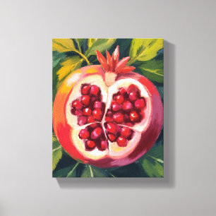 Toile Graines de grenade   Peinture de fruits