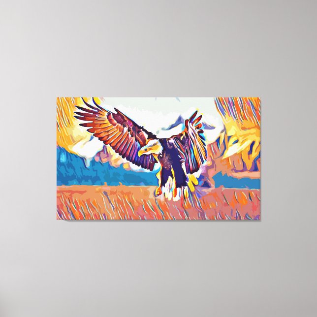 Toile Grand aigle L'art animal Abstrait (Recto)