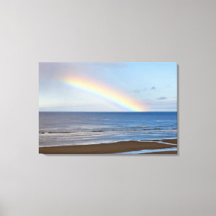 Toile Grand arc-en-ciel sur l'océan Pacifique à