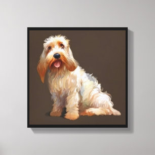 Toile Grand Basset Griffon Vendeen - Portrait de chien