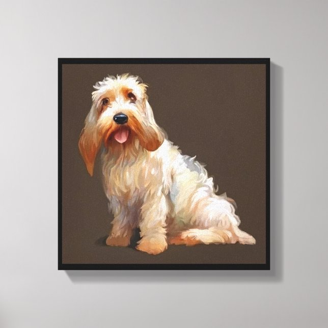Toile Grand Basset Griffon Vendeen - Portrait de chien (Recto)