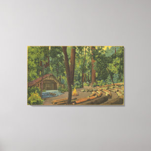 Toile Grand bassin, vue de "cuvette de feu de camp" de