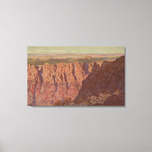 Toile Grand Canyon, Arizona - Coucher de soleil sur le p