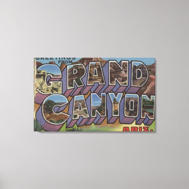 Toile Grand Canyon, Arizona - Scènes de grandes lettres (Recto)