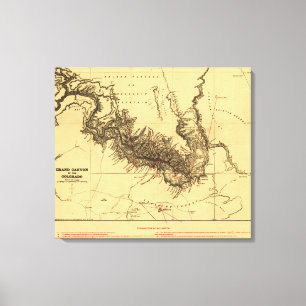 Toile Grand Canyon du Colorado RiverCarte panoramique