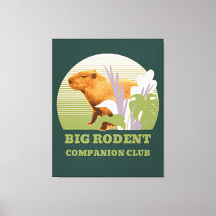 Toile Grand Club de Compagnons Rongeurs Capybara