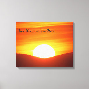 Toile Grand coucher du soleil orange