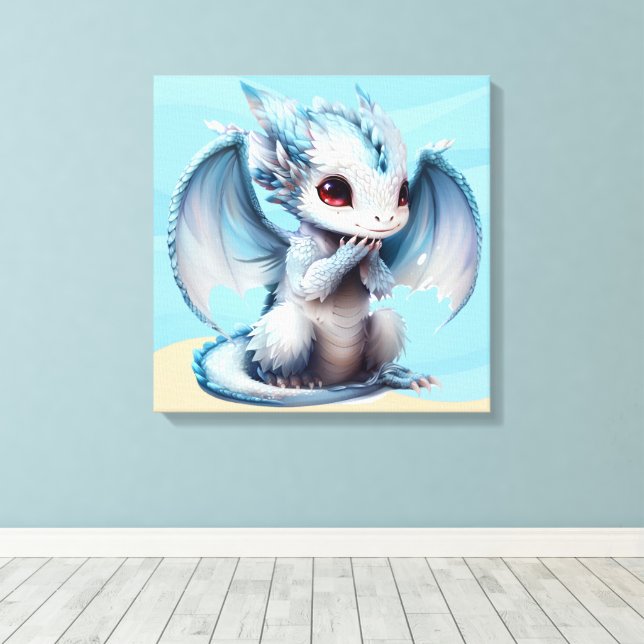 Toile Grand Dragon aux Yeux (Insitu (Plancher de Bois))