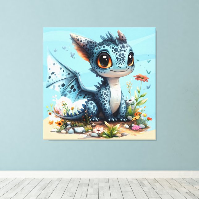 Toile Grand Dragon Œil (Insitu (Plancher de Bois))