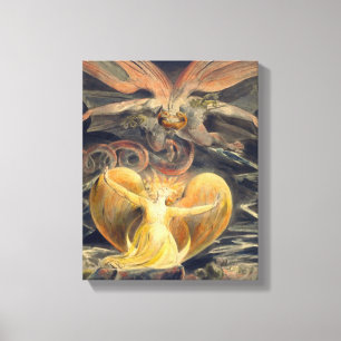 Toile Grand dragon rouge par William Blake