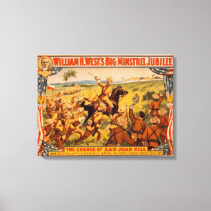 Toile Grand Jubilé de Minstrel charge de San Juan Hill