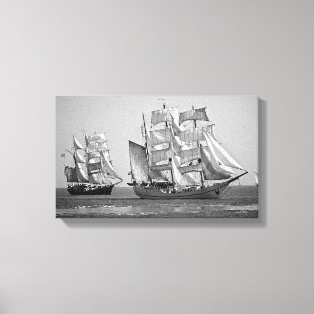 Toile Grand navire noir et blanc (Recto)