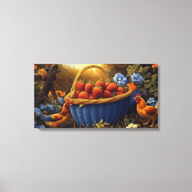Toile Grand panier de fraises (Recto)