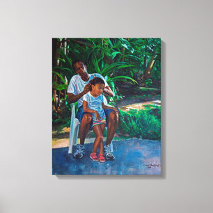 Toile Grand-père et enfant 2010