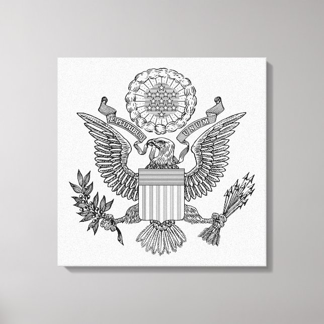 Toile Grand Sceau des États-Unis d'Amérique (États-Unis) (Recto)