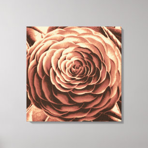 Toile Grande camellie, Brown, beige et sépia Tone