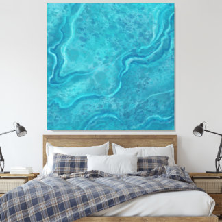 Toile Grande Décor Art Décor De Marbre Turquoise