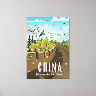 Toile Grande muraille de la Chine poster de voyage
