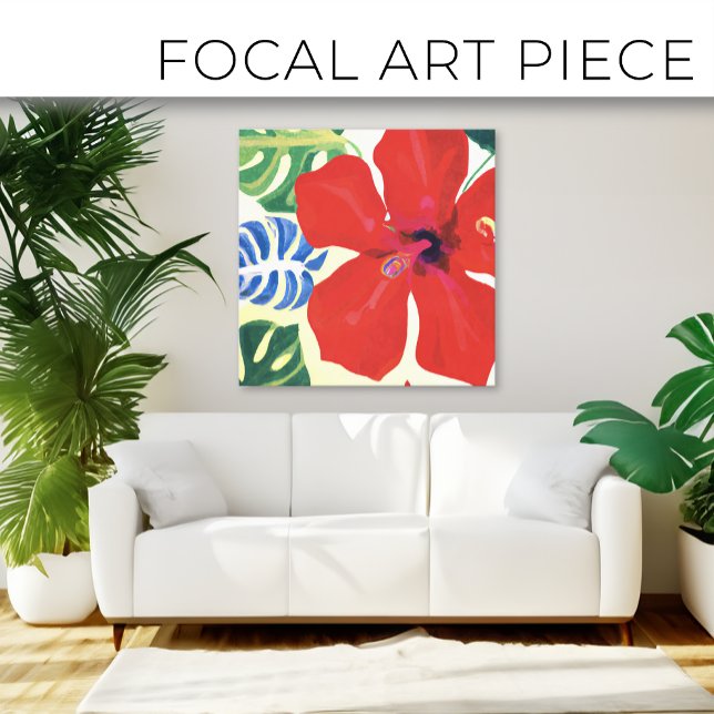 Toile Grande peinture rouge d'Hibiscus gras (Créateur téléchargé)