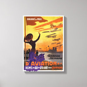 Toile Grande semaine d'aviation de la Champagne