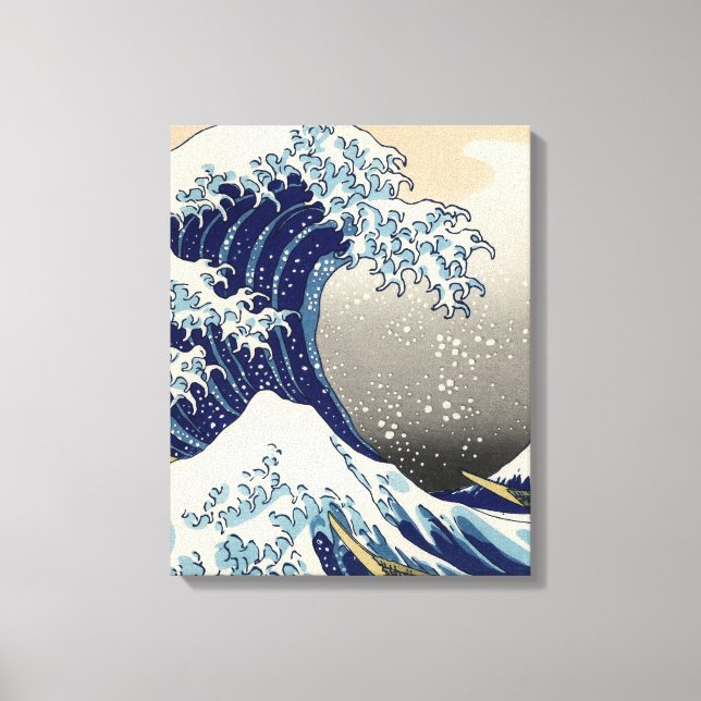 Toile Grande vague Kanagawa peinture japonaise (Recto)