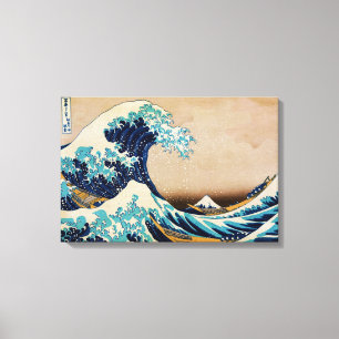 Toile Grande vague par Hokusai Panneau triple japonais