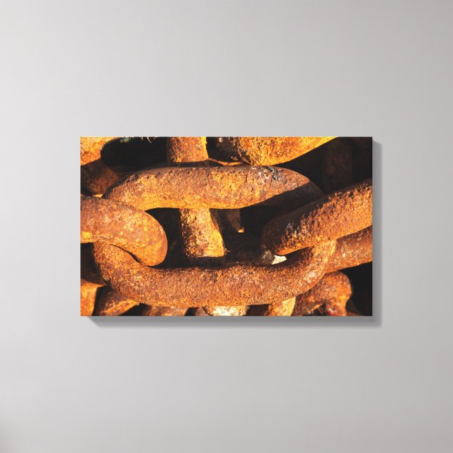 Toile Grandes chaînes de fer de l'ancre des navires (Recto)