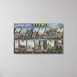 Toile Grandes scènes de lettre de l'Indiana (du sud) -