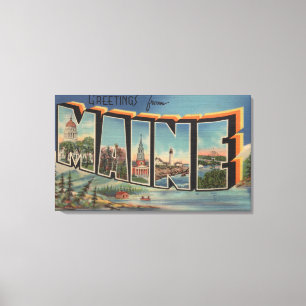 Toile Grandes scènes de lettre du Maine (hiver)