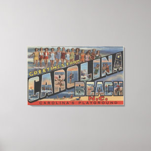 Toile Grandes scènes de lettre - plage de la Caroline,