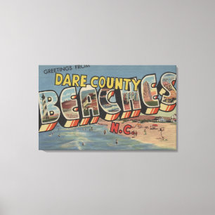 Toile Grandes scènes de lettre - plages du comté de