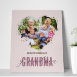 Toile Grandma Mother's Day Photo Grandkids Watercolor<br><div class="desc">Our personalized Grandma Photo Wall art pieces make a perfect Mother's Day gift. Add your own photo,  personalize the words as you wish to add a nice touch. Personalize yours today!</div>