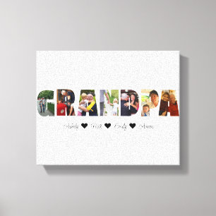 Toile Grandpa Photo Collage Canvas Imprimer avec 7 Photo