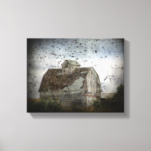 Toile Grange et oiseaux