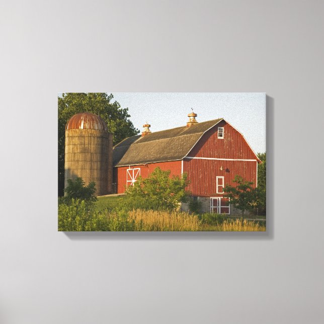 Toile Grange rouge et silo (Recto)