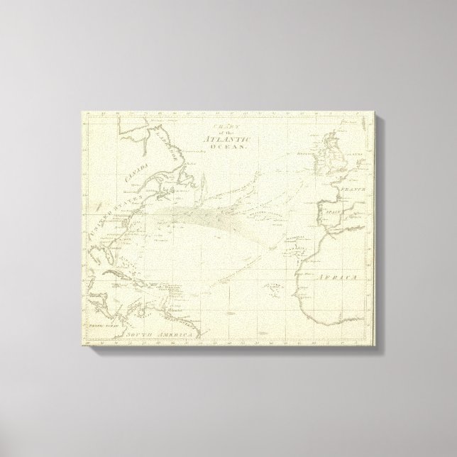 Toile Graphique de l'océan Atlantique (Recto)