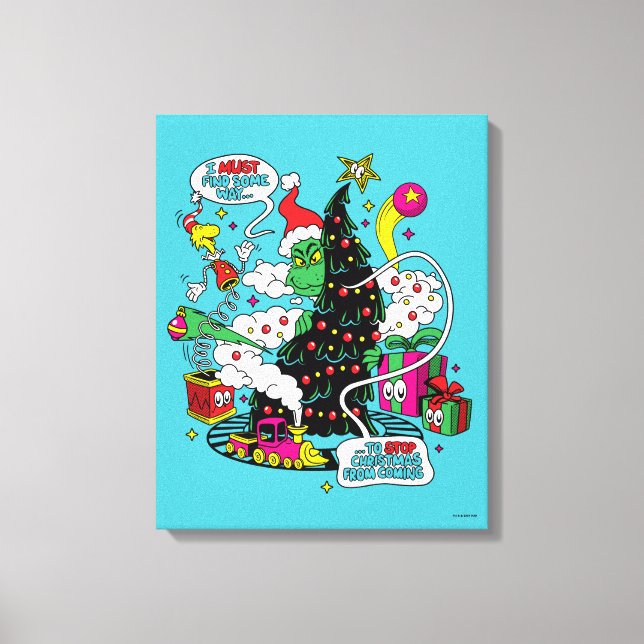 Toile Graphique de Noël coloré Grinch (Recto)