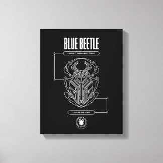 Toile Graphique technique du scarabée bleu