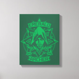 Toile Graphique vert de la flèche Archer