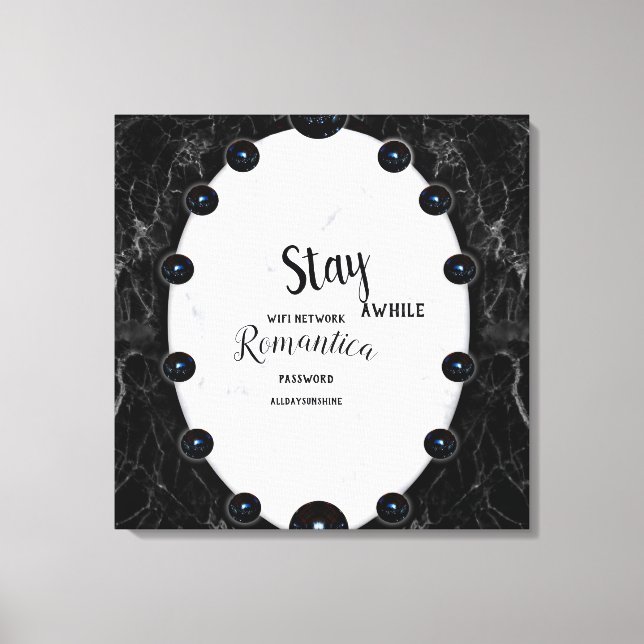 Toile Graphiques de la sphère de marbre blanc et noir (Recto)